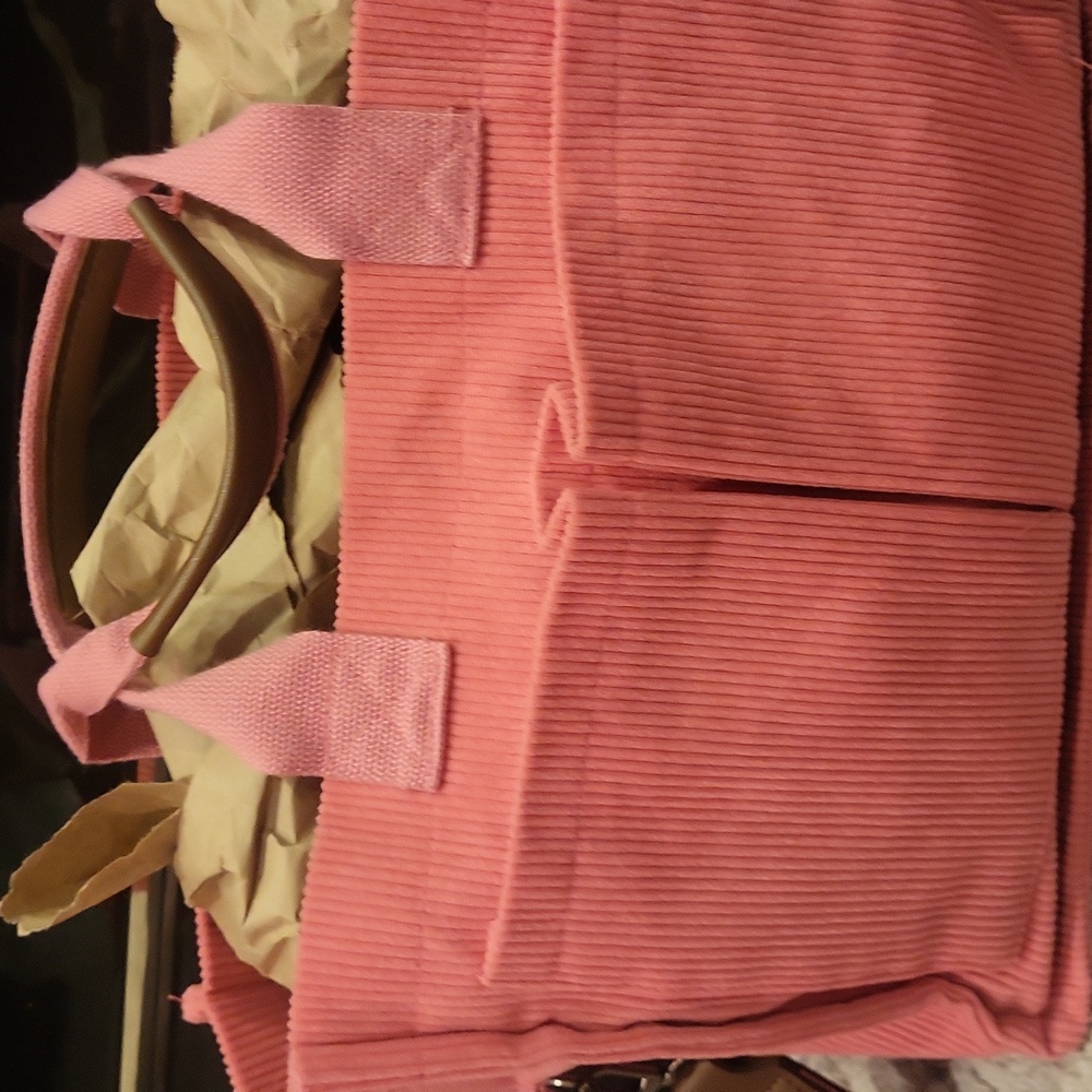 Ribbed Pink Tote Bag - Picture 7 of 11